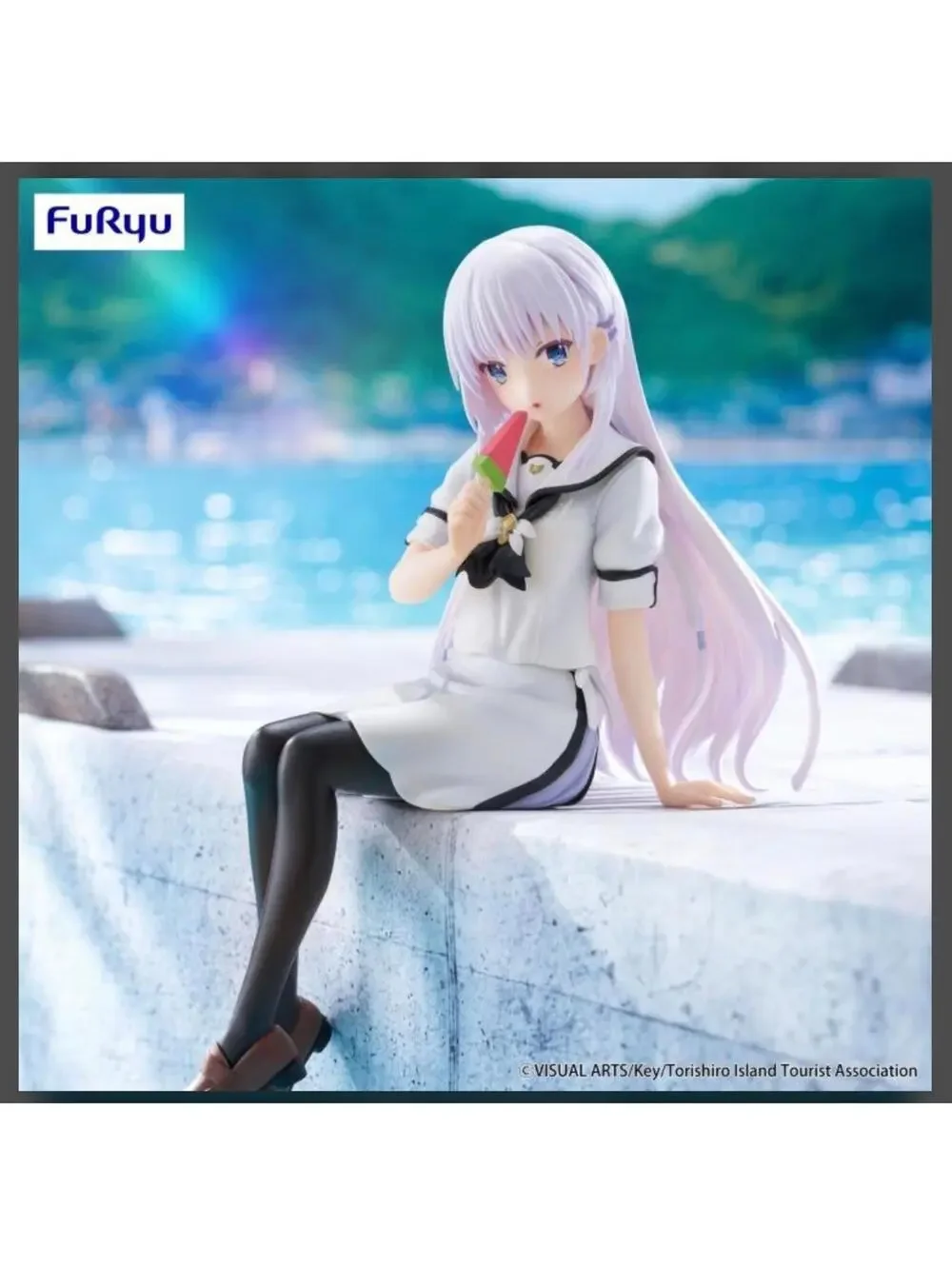 FuRyu Summer Pockets Shiroha Naruse Noodle Stopper Figure White New Anime PVC